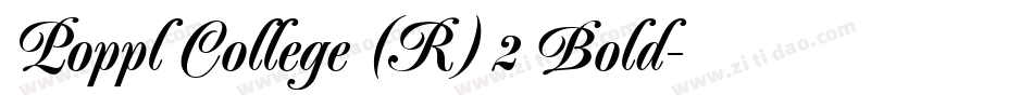 Poppl College (R) 2 Bold字体转换